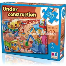 NessiWorld KS Games Under Construction Jumbo 12 Parça Puzzle