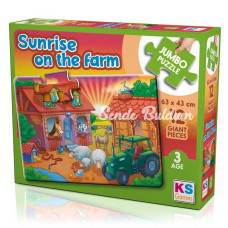 NessiWorld KS Games Sunrise On The Farm 12 Parça Puzzle