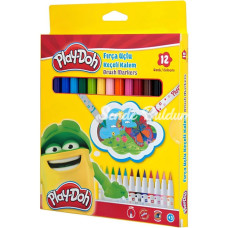 NessiWorld PlayDoh Fırça Uçlu Keçeli Kalem 12li