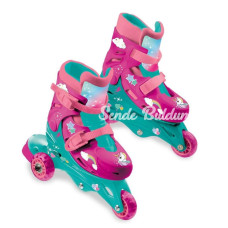 Unicorn Desenli Inline 3 Tekerlekli Paten