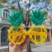 Nessiworld Tropikal Hawaii Ananas Şekilli Parti Gözlüğü 9.5 x 14 cm