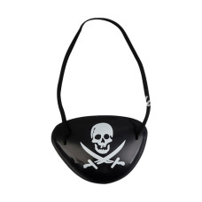 Nessiworld Siyah Renk Kuru Kafa Baskılı Plastik Korsan Göz Maskesi Korsan Göz Bandı