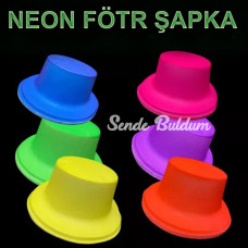 Nessiworld Neon Partisi Sarı Renk Plastik Fötr Şapka
