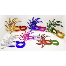 Nessiworld Rengarenk Kağıt Malzemeden İmal Parti Balo Maskesi 6 Adet