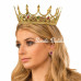 Nessiworld Taşlı Rönesans Kostümlü Kraliyet Ortaçağ Altın Kraliçe Prenses Tacı