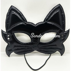 Nessiworld Siyah Renk Kumaş Malzemeden İmal Eva Kedi Maskesi 19x15 cm