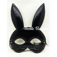 Nessiworld Siyah Renk Kumaş Malzemeden İmal Eva Tavşan Maskesi 19x15 cm