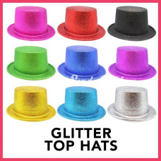 Karışık Renk Simli Silindir Parti Şapkaları (12 Adet)