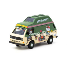 Schuco x Tarmac Works 1/64 Volkswagen T3 Van Hello Kitty Camping