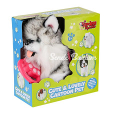 PR6630226T Yürüyen Tasmalı Peluş Yürüyen Husky