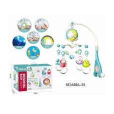 BIB648A55 Vardem Işıklı Müzikli Kumandalı Mavi Bebek Dönencesi