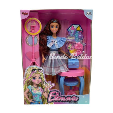 WG66956 Vardem Kutulu Güzellik Masalı Çantalı Bebek Set 115 inç