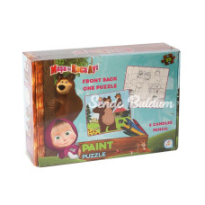 MS7884 Maşa Koca Ayı Boyamalı Puzzle Laço