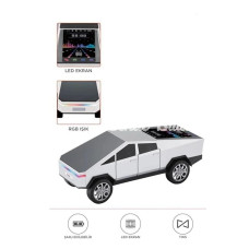 D68 Cyber Model Araba Tasarımlı Bluetooth Hoparlör 15w Güçlü Ses Rgb Led /tws/usb Beyaz