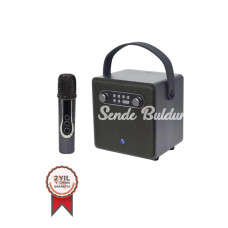 Bts1688 Yeşil Mikrofonlu Karaoke Bluetooth Hoparlör