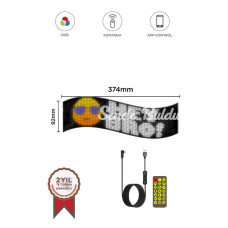 Rp937 Led Matrix Panel 16x64cm Telefon Kontrollü Kayar Led Animasyon Aydınlatma