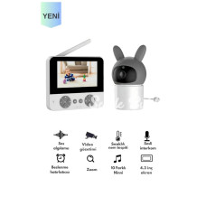 Bebek Kamerası Kumandalı Monitörlü Karşılıklı Konuşma Özellikli  Hatırlatıcılı Ip Bebek Kamerası