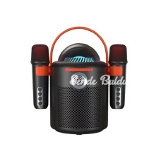 Bluetooth Aile Parti Seti Kablosuz Çift Mikrofon 6 Ses Degıstırme Siyah