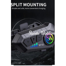 Y10 Kask Kulaklık Bluetooth Motosiklet Kulaklık 53 Bluetooth Intercom Motorsiklet Kulaklık