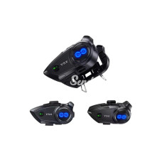 Y5x Rgb Işıklı Intercom 5 Kişi Bağlantılı 1000mah Motosiklet Bluetooth Kulaklık Seti