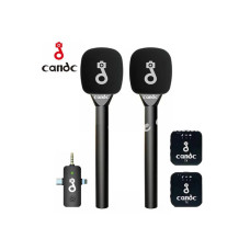 Çift Mikrofonlu Profosyonel Kablosuz Yüksek Kaliteli Ses Kaydı Röportaj Mikrofonu