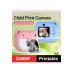 Dijital Video Kayıt Fotoğraf Çocuk Kamerası Anlık Termal Resim Kağıt Baskılı Vtn09