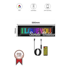 Rp1259 Led Matrix Panel 16x96cm Telefon Kontrollü Kayar Led Animasyon Aydınlatma