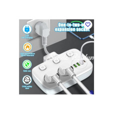 Akım Korumalı 2’li Ayrı Anahtarlı Priz 2x Priz 3x Usb 1x Typec 2 Mt Kablo Hızlı Şarj Akım Korumalı 2’li Ayrı Anahtarlı Priz 2x Priz 3x Usb 1x Typec 2 Mt Kablo Hızlı Şarj