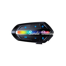 X63 Motosiklet Kask Kulaklık Intercom Işıklı Motorsiklet Interkom 5.3