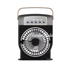 Şarjlı 600 Ml Su Hazneli Taşınabilir Masaüstü Vanilatör  Güçlü Fan Ve 2000 Mah Pil Siyah