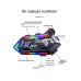 Y20 Motor Kurye Kask Kulaklık Rgb Modlu Bluetooth Motosiklet Kulaklık 5.3 Bluetooth Interkom