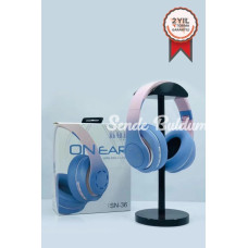 Sn36 Onear Kafa Üstü Kablosuz  Kulaklık Bluetooth 5.1  Blue