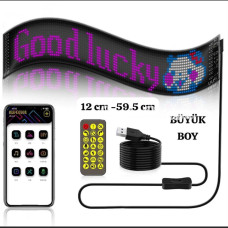 Led Ekran Matrix Panel Cama Yapışan En Büyük Boy 16x96 Led Sayısı Araba Yazısı 12cm59.5cm