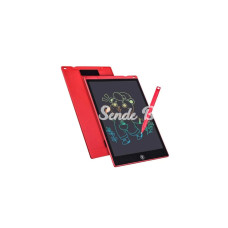 12 Inc Renkli Lcd Grafik Dijital Kalemli Çizim Tableti Yazı Tahta Not Yazma Eğitim Tableti Kırmızı