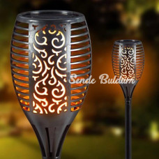 Alev Efektli Solar Bahçe Lambası (51 Cm)