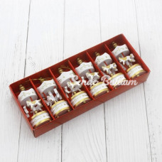 Dekoratif 6li Beyaz Mini Atlı Karınca
