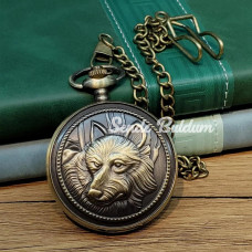 Kurt Motifli Antika Köstekli Saat Kurt Motifli Antika Köstekli Saat