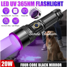 F365 Uv 20w Şarjlı 26650 Pilli Profesyonel El Feneri