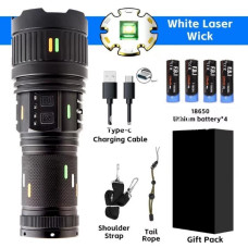 Pro F3001 Alüminyum Tg Led Güç Göstergeli Typec Şarjlı El Feneri 100 W