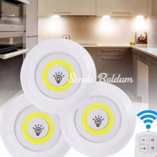 Uzaktan Kumandalı Yapışkanlı Led Spot Lamba Wt364