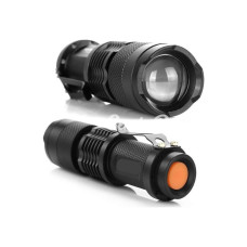 Km87 Polis Tipi Zoomlu Şarjlı Metal Dağ Kamp Cep Feneri Cree Led 2300 Lumens