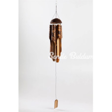 Bambu Coconat Kafalı Rüzgar Çanı 30 Cm