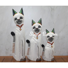 Ahşap 3lü Kedi Seti 50 Cm Okas:1