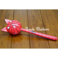 Ahşap Kedili Spiderman Marakas Tekli Polos:24