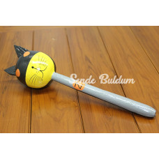 Ahşap Kedili Batman Marakas Tekli Polos:25