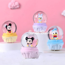 Mickey Mouse Işıklı Kar Küresi 9 Cm Alk3112