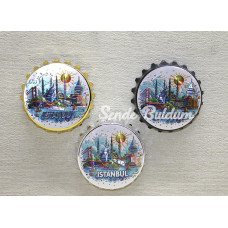 İstanbul Temalı Metal Magnet Alk4341 İstanbul Temalı Metal Magnet Alk4341
