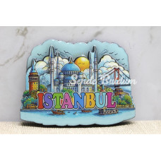 Ahşap İstanbul Temalı Magnet Alk4360