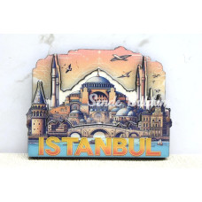 Ahşap İstanbul Temalı Magnet Alk4364