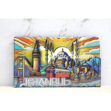 Ahşap İstanbul Temalı Magnet Alk4365